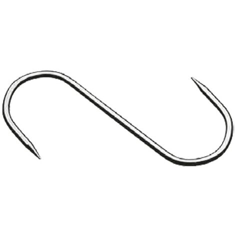 1CF GANCIO FISSO 2 punte - mm 140 x 5 cf. 10 pz