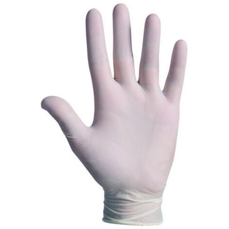 1CF GUANTI MONOUSO IN LATTICE SENSITIVE CF.100 PZ. Col. Bianco tg. 6,5/7 (S)