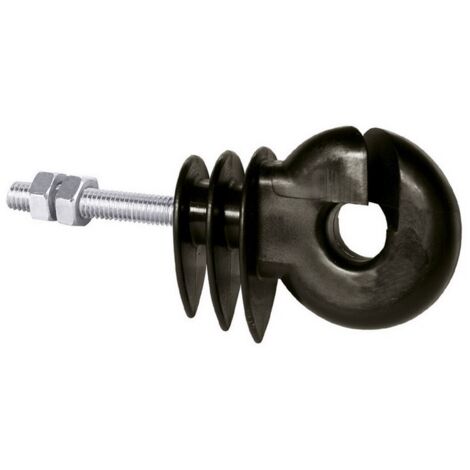 1CF ISOLATORE AD ANELLO NERO CON VITE PER FERRO pz. 25