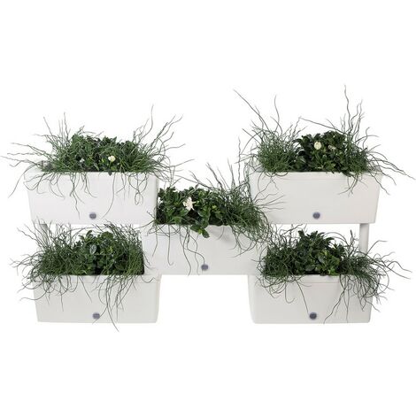 1CF KIT FIORIERE COMPONIBILI 'BRICK' kit 5 pz - colore grigio
