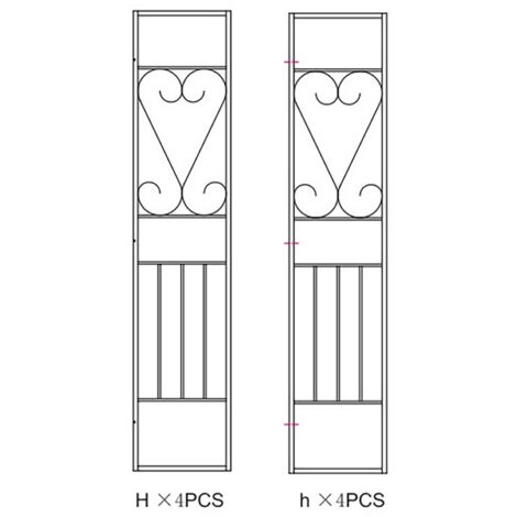 1CF  LATERALI H+H PER GAZEBO IN METALLO MT.3X3 DECORAZIONE ECRU YF-3133B