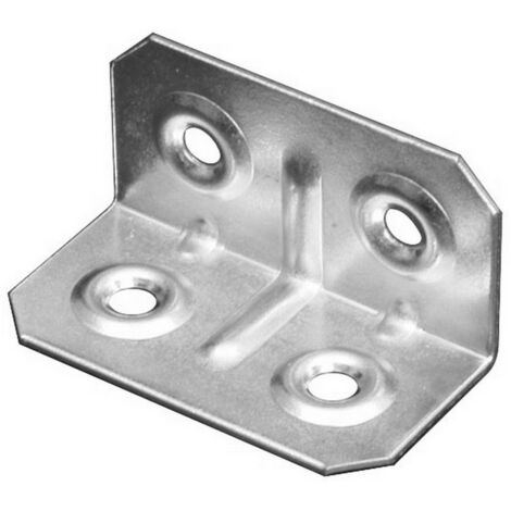 1CF PIASTRINA DI GIUNZIONE ANGOLARE FERRO ZINCATO 100 PZ.  mm.40x25x25