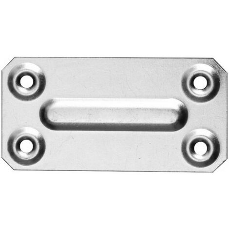 1CF PIASTRINA DI GIUNZIONE DIRITTA FERRO ZINCATO 100 PZ.  mm.70x35
