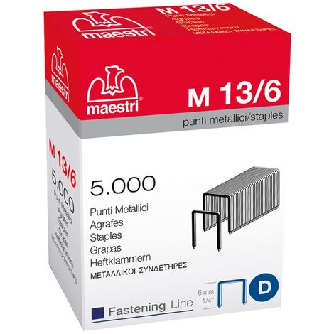 1CF PUNTI PER FISSATRICE A MARTELLO M. 13/6 cf. 5000 pz