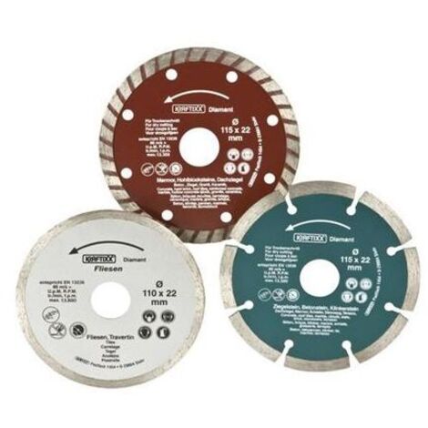1CF SET DISCHI TRONCATORI DIAMANTATI 3 PZ.