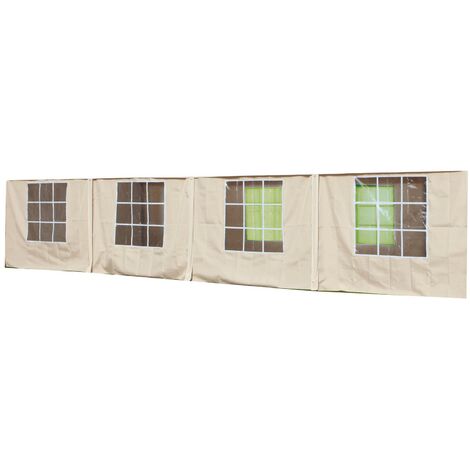 1CF SET TELI LATERALI PER GAZEBO MOD.BIG ROYAL YF5005S COLORE BIANCO