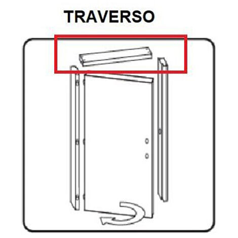 1CF  TRAVERSO BATTENTE PER PORTA MICROTEC CILIEGIO 210X70 CM
