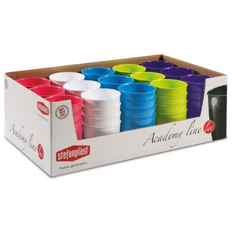 1CF VASO ACADEMY LUX Ï cm. 11x10 h col. assortiti ESPOSITORE 60 PEZZI