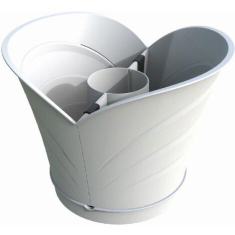 1CF VASO TULIPANO SET 2 VASI Col. Bianco cm. 34,5x19x30 h