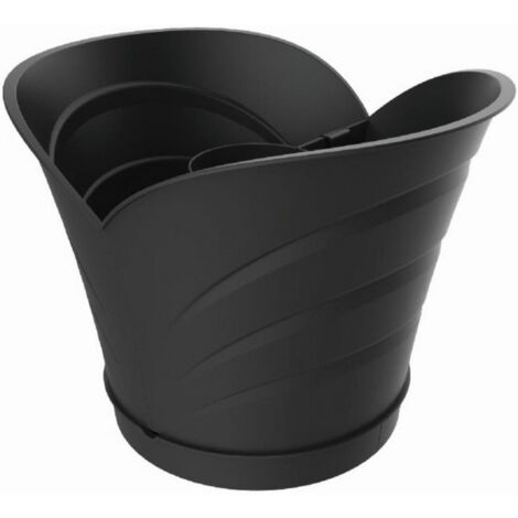 1CF VASO TULIPANO SET 2 VASI Col. Grigio cm. 34,5x19x30 h