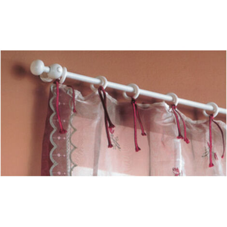 1CP BASTONE A STRAPPO D 11 MM BIANCO 120 CM CON SUPPORTI