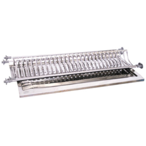 1CP MENSOLE COLAPIATTI INOX CON VASCHETTA CM. 76