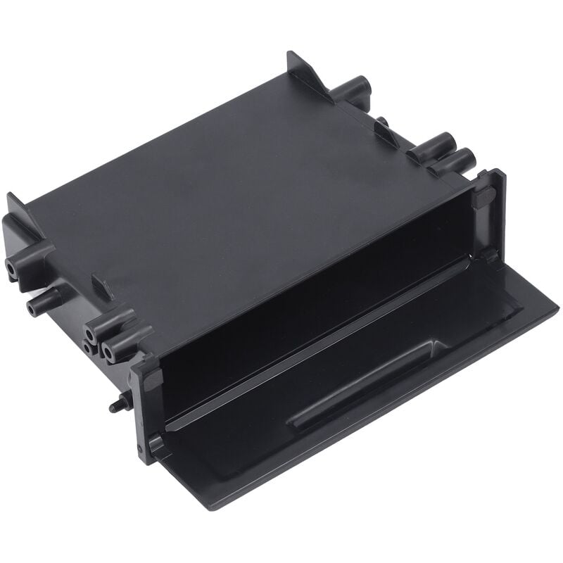 1DIN Car Radio Storage Box Multi Application ABS Black Inner Organizer Remplacement pour Mitsubishi