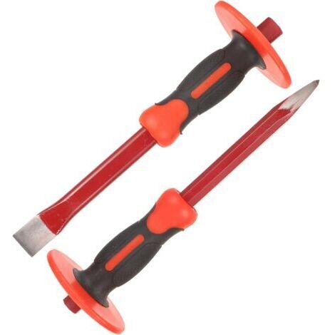 1Ensemble Ciseaux Béton Outils de Maçonnerie Burin Plat Robuste pour Brique Outil de Démolition Heavy Duty Au Chrome Vanadium