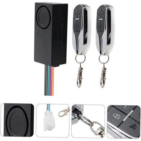 1Ensemble Système Alarme sans Fil pour avec Télécommande Alarme à Distance Verrouillage Rapide et Sonore Compatible