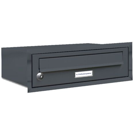 1er Briefkasten Anlage Unterputz Montage RAL 7016 Anthrazit