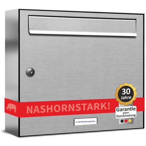 1er Edelstahl Briefkasten Anlage 1 Fach Wandbriefkasten Postkasten