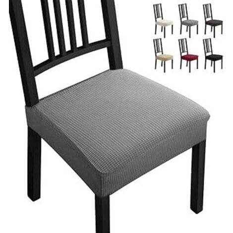 (1er-Pack, Grau) 2-teiliger Stuhlhussen-Esszimmerhussen-Set