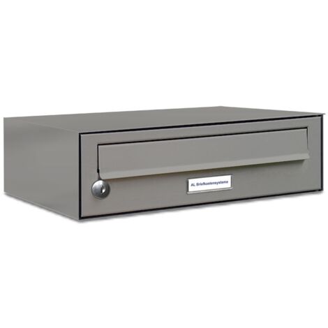 1er Premium Briefkasten RAL Farbe 9007 für Außen Wand Postkasten L