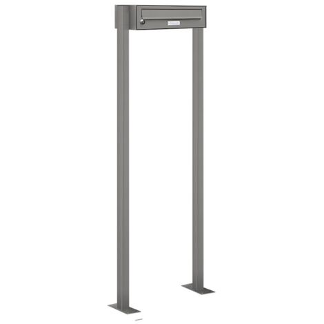 1er Premium Standbriefkasten RAL 9007 freistehend Postkasten Ständer L