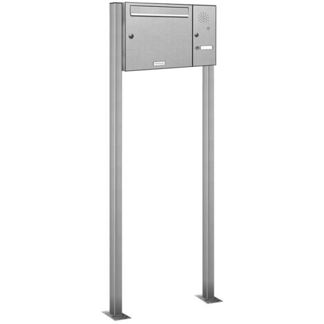 1er V2A Edelstahl Briefkasten Standanlage Freistehend mit Klingel