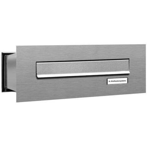 1er V2A Edelstahl Briefkastenanlage für Mauerdurchwurf