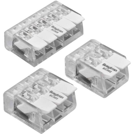 1er Verbindungsklemme 3-fach mit Hebel  COMPACT Kabelverbinder mit Hebeln für alle Leiterarten weltweit, bestätigte Anwendungssicherheit