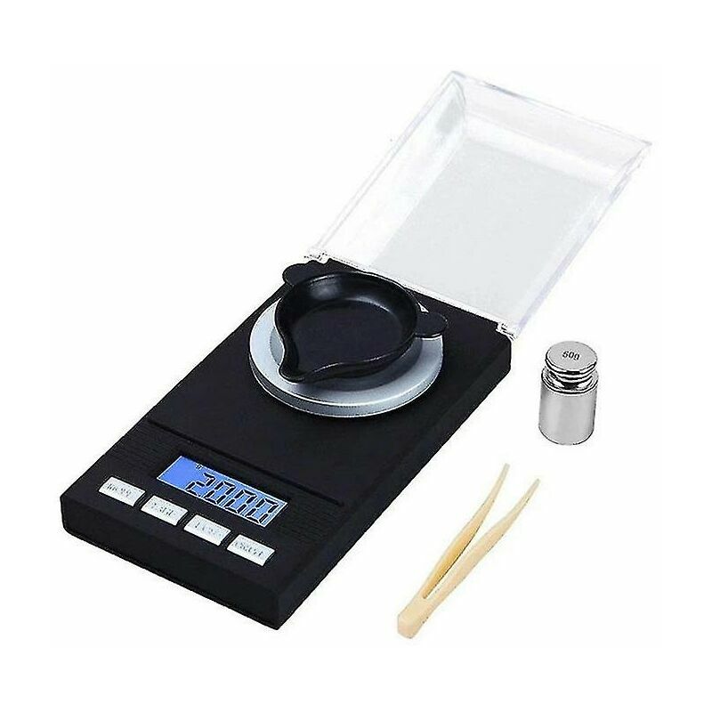Lucky-88 - 0.001g balance numérique électronique Portable Mini balance précise balance de poche professionnelle milligramme 50g poids d'étalonnage