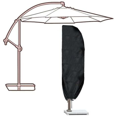 1Housse de Protection pour Parasol Déporté - Tissu Oxford 210D Imperméable & Anti-UV - Coupe-Vent avec Fermeture Éclair (280 cm)