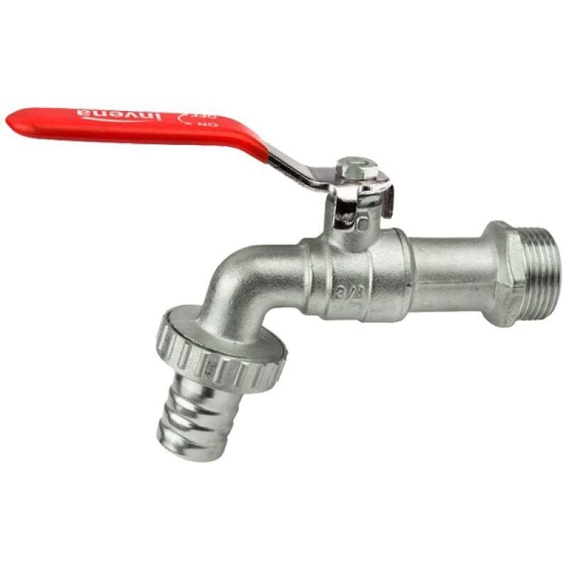 1inch BSP Garden Tap Water Lever Type Valve Red Handle With Hose Plug