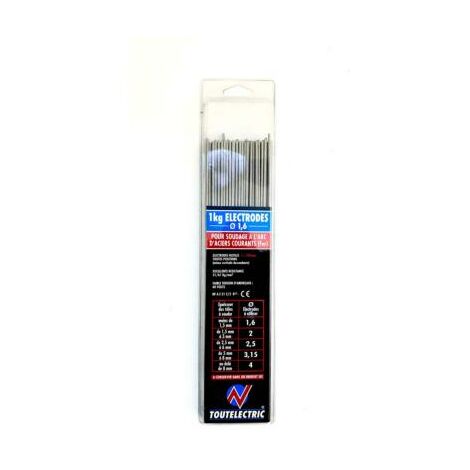 1kg Électrodes rutiles diamètre 1,6mm