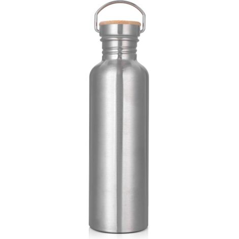 1L Edelstahl-Wasserflasche, Sportflasche, wasserdichte Metall-Wasserflasche
