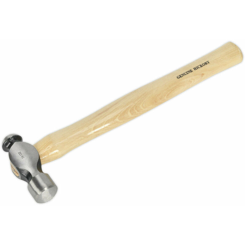 1lb Ball Pein Pin Hammer - Hickory Wooden Shaft - Drop Forged Steel Head