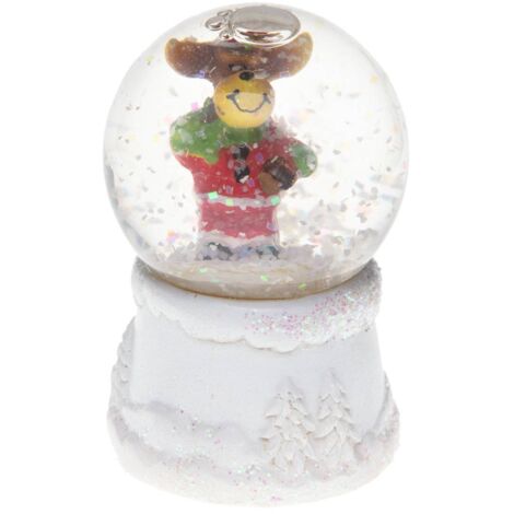 1LED globo di neve glitterato - Renna - Feeric lights & christmas