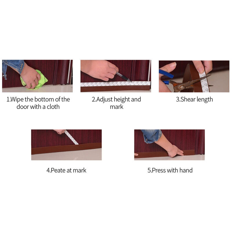 Kit de d/écapage des intemp/éries Joint de Bas de Porte en Caoutchouc insonorisant