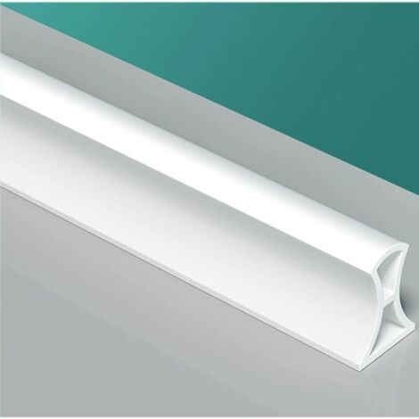 1m Barriere de Douche, 20×30mm Bande Imperméable Pliable de Silicone, Joint Etancheite Douche, de Rétention Pour Barrage d'Eau Et Maintient l'Eau à l'Intérieur du Seuil (Blanc)