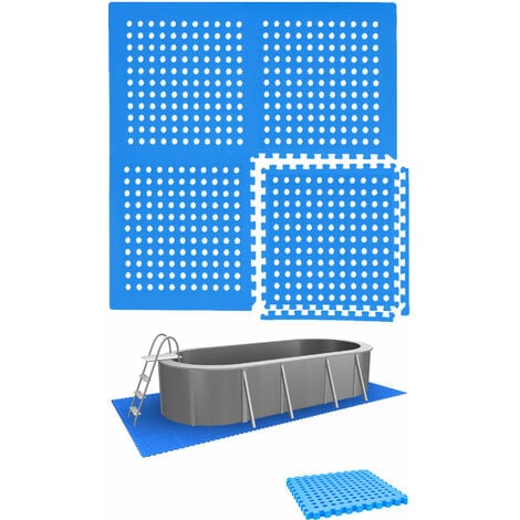 1m² Base Suelo Piscina - 4 Alfombras Grandes - 50x50 Tapiz de Suelo Piscina