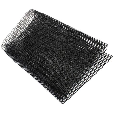 1M Grille en Aluminium Nid D\'Abeille Panneau Pare-Chocs Rugueux Noir