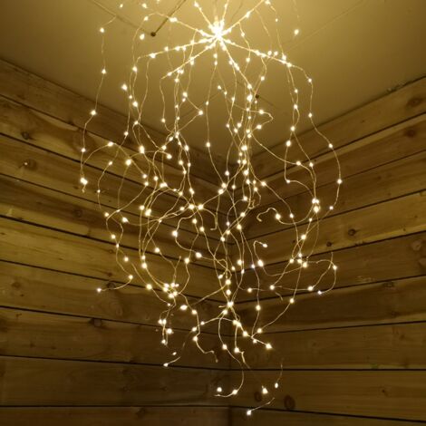 1m Plug In Multi Strand Firefly Wire Christmas Lights Warm White Flash Bulb LEDs