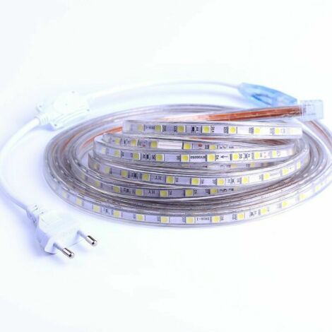 1m Ruban à LED - blanc chaud,Bande de 5050 SMD 60 Leds/m,rétro-éclairage lumineux,220V 230V strip,IP65 étanche,DIY décoration para la cuisine,la chambre à coucher,Noël
