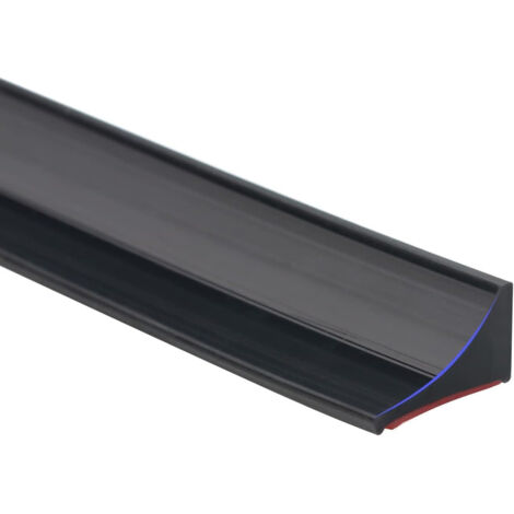 1 m Shower Threshold, Foldable Water Barrier, Self-Adhesive Shower Barrier, Door Seal, Overflow Protection for Bathtub, Kitchen, and Bathroom, Black