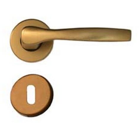 1PA MANIGLIA "ALU" CON ROSETTA IN ALLUMINIO BRONZATO
