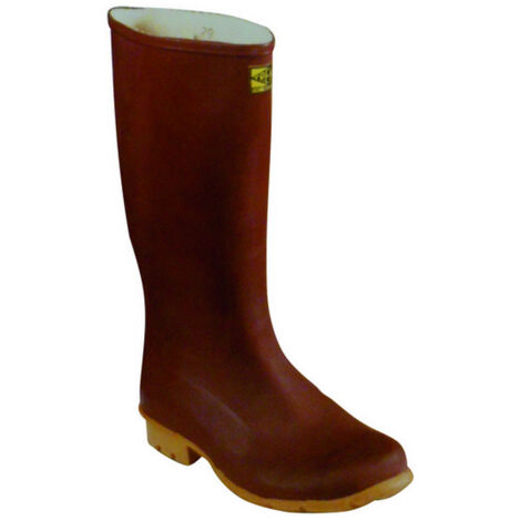 1PA STIVALI IN GOMMA NATURALE CALANDRATA GINOCCHIO Col. Marrone Mis. 41