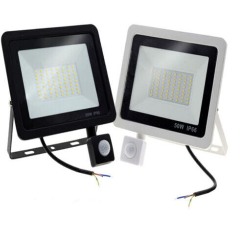 1PACK - 100W Projecteur LED détecteur de mouvement,Blanc Froid (6500K) 10000LM Projecteur LED Exterieur Avec Detecteur Imperméable IP66 Projecteur LED exterieur de sécurité pour, garage, couloir [Clas