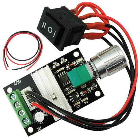 1Pack 6V 12V 24V 3A 80W Contrleur de vitesse du moteur PWM Mini,DC Moteur Contrleur de Vitesse,Rglable PWM Commutateur, Interrupteur de Pilote de Moteur Rversible Rglable