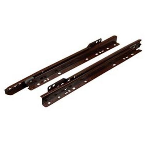 1PAIO GUIDE SCORREVOLI PER CASSETTI CON RULLI TEFLON MARRONI - cm.60 (art.4001 61