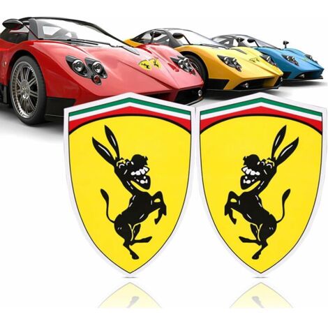 1pair drôle d'âne de Car Sticker,Snake Sticker,Dog Car Serpent Chien Motif éfléchissant Autocollant de Voiture Couverture Compatible pour Ferrari