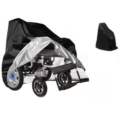 Greensen Housse de scooter pour personnes âgées, housse de rangement  professionnelle pour fauteuil roulant avec protection contre la pluie  imperméable (noir) 