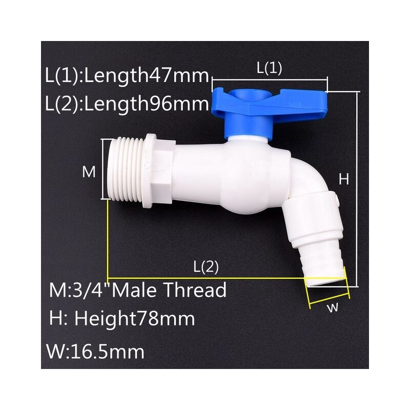 1pc 1/2 3/4 Filettatura Maschio Valvola Rubinetto