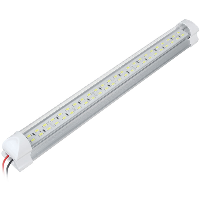 

1pc 12V 48LED Barra de tira de luz interior del coche Lámpara de tira blanca con interruptor